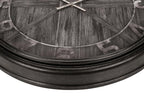 Monarch Specialties I 9025 Clocks, 30' Round, Large Oversized, Wall Clock, Brown, Transitional