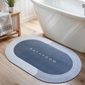 SAMARANSH MARKET (3.5mm AntiSkid Water Soaking Oval Bathroom Print Rubber Mat, Water Absorbent Mat (40X60Cm)(Multicolour) (Pack