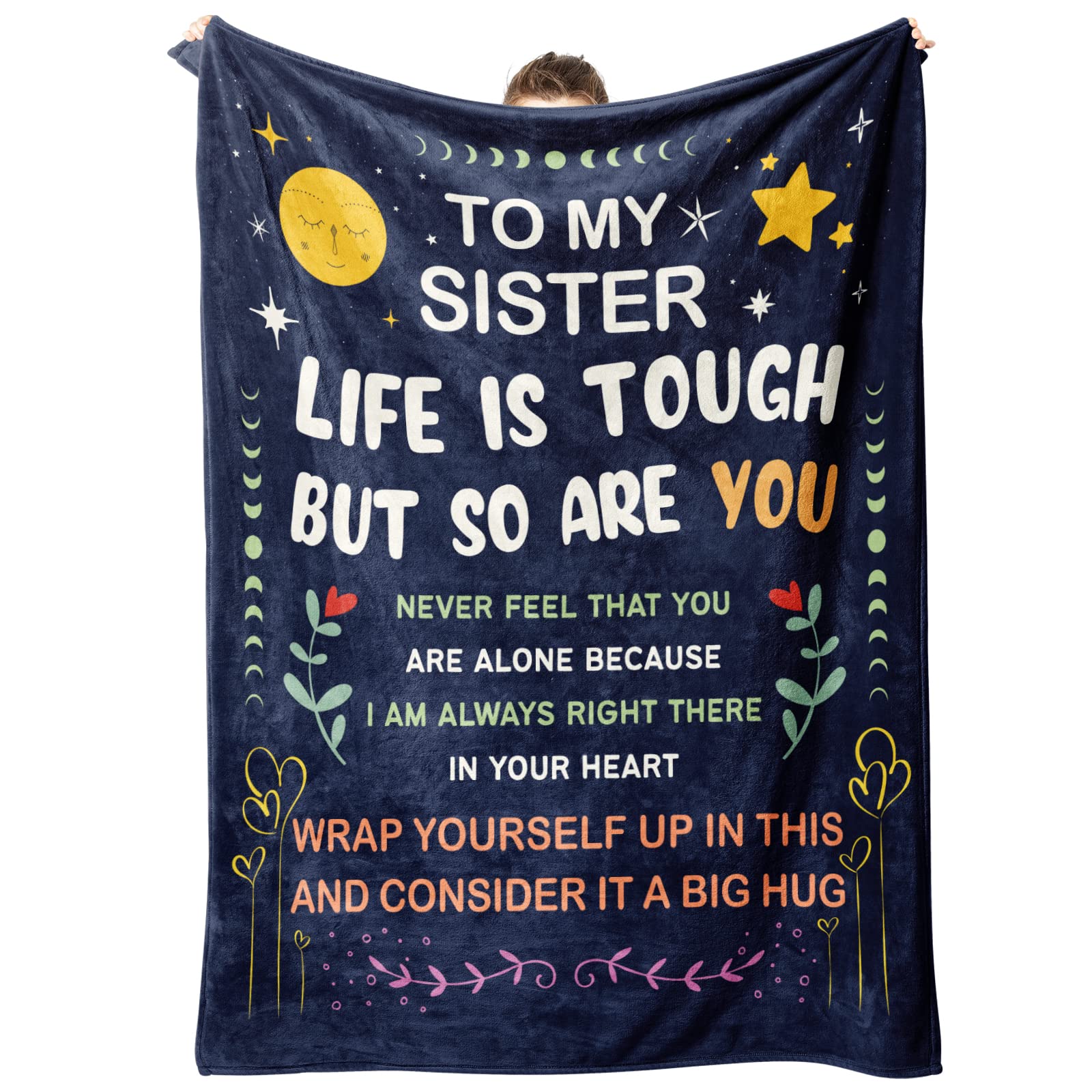 Niyewsor Sister Gifts Blanket, Sister Birthday Gifts, Sister Gifts From Sister, Gifts For Sister On Mothers Day, Christmas, Sist