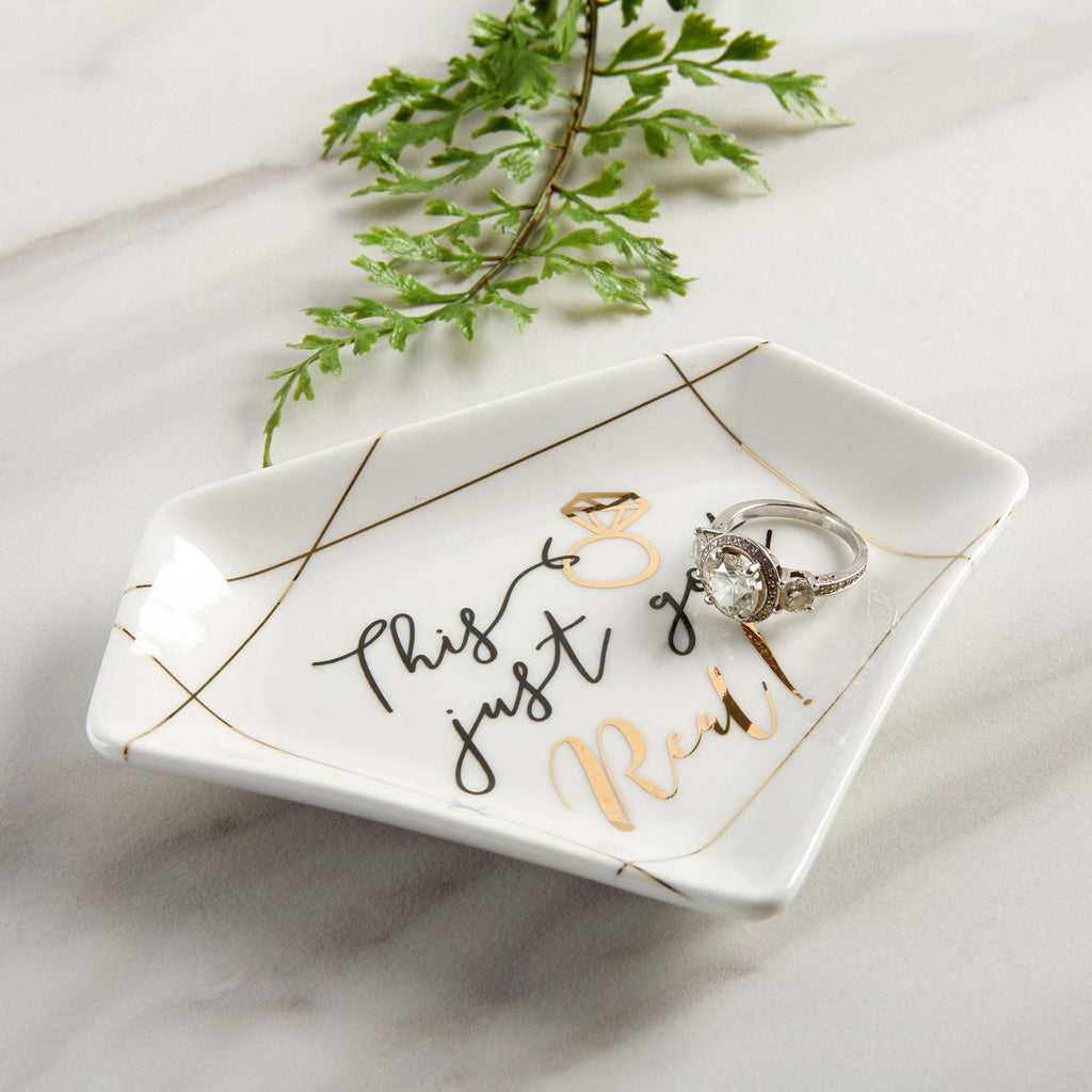 Kate Aspen Trinket Dish, One Size, White