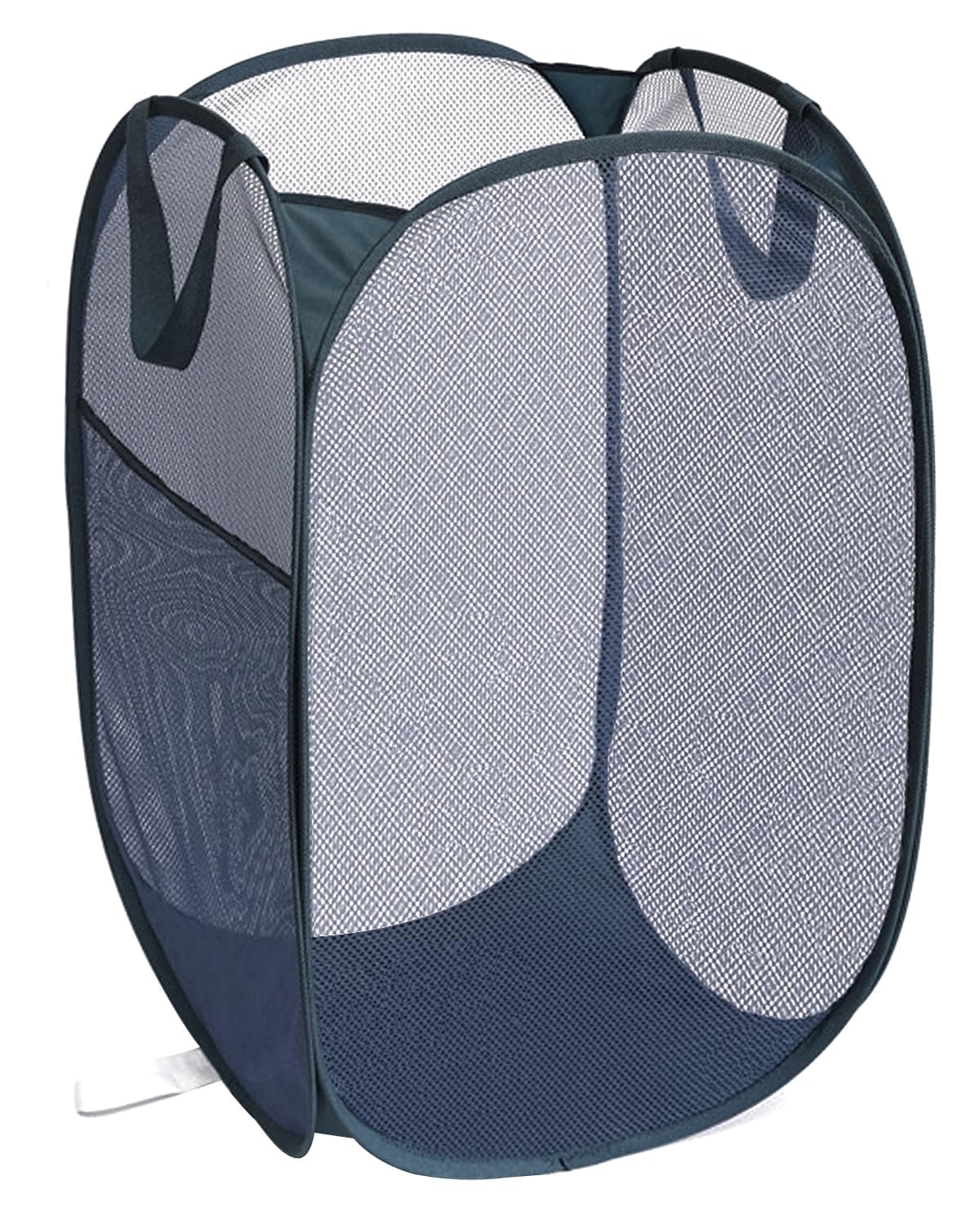 Bemkoo Navy Blue Durable Foldable Laundry Hamper, 22.8 x 14.2 x 14.2 inches