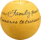 Pavilion Gift Company 5676 Comfort Candles 5-Inch Round Candle Holder, Family