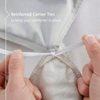 Nestl Twin Duvet Cover Set - Soft Double Brushed Light Grey Duvet Cover Twin/Twin Xl, 2 Piece, With Button Closure, 1 Duvet Cove