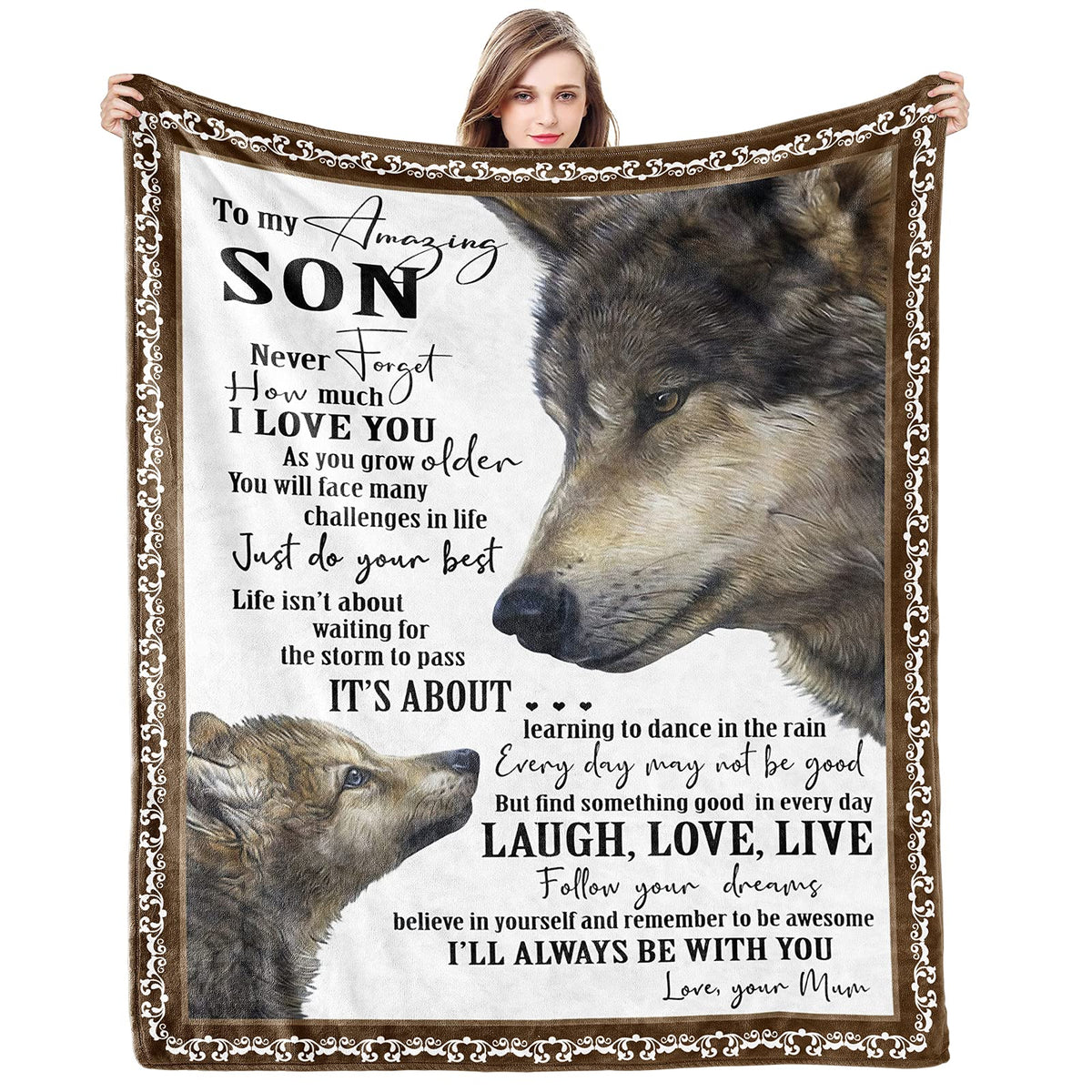 Givetoyou Son Gifts From Mom Blanket Gifts For Son From Mom Son Blanket From Mom To My Son Blanket From Mom Birthday Valentines