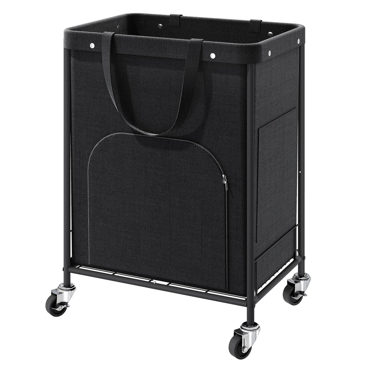 170L Large Laundry Basket with Wheels, Rolling Laundry Hamper Easy Access Clothing Minimizes Bending, Laundry Cart with 4 Silent