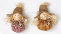 Worth Imports 6'' Mini Table Scarecrow, Set of 2, Burgandy, Orange, Beige
