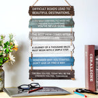 6 Pieces Watch Your Thoughts Wall Art Inspirational Quotes Wall Art Motivational Wooden Decor Rustic Hanging Wall Plaque Sign Po