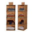 Urbane Home Pack Of 2 Hanging Closet Organizer For Wardrobe | 4Tier Clothes & Undergarments Storage Shelf For Almirah/Cupboard 
