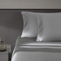 Vera Wang - King Sheet Set, Luxury Sateen Cotton Bedding, 800 Thread Count, Soft & Smooth Home Decor (Steel Grey, 4 Pcs,King)