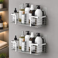 Jialto Self Adhesive Bathroom Shelf/Shower Caddy (2 Pcs) Combo  Sus 304 Stainless Steel Bathroom Organiser Without Drill Multip