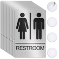Unisex Bathroom Signs, Restroom Sign For Business - For Men And Women - 10 Pack - 9' By 6' - Ada Compliant With Braille - Stro