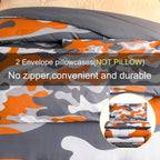 Meeting Story Kids Camo Bedding Set, Army Camouflage Bedding Twin Comforter Set For Boys Girls Teens Bedroom Decoration, 3Pcs (O