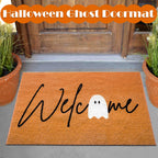 Tinideya Halloween Ghost Welcome Doormat Indoor Outdoor 30 X 18' Front Door Welcome Mat Non Slip Backing Washable Soft Kitchen