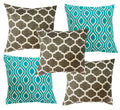 Pinkparrot Cotton Designer Decorative Throw Pillow Covers/Cushion Covers (16X16 Inches)  Set Of 5021