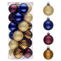 Valery Madelyn Christmas Tree Decorations Ornament Set for Fall Halloween Decor, 24ct Bronze Copper Purple Shatterproof Christma