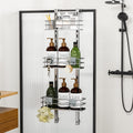 Orimade Adjustable Hanging Over the Shower Door Caddy with Hooks, Bathroom Organizer Shelf Storage Rack,No Drilling Rustproof Sh