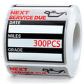 For Oil Change Stickers 300 Pcs 2   X 2    Service Black Stickers, Easy To Write On, Easy To Peel With No Residue (Red)