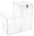 Deluxe Charity Donation Collection Box For Fundraising Campaigns - With Two Compartments For Give Money Locked And Take A Prize