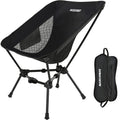 Marchway Lightweight Folding Camping Chair, Stable Portable Compact For Outdoor Camp, Travel, Beach, Picnic, Festival, Hiking, Backpacking, Supports 330Lbs (Black)