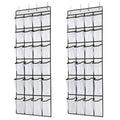 SAVERHO Hanging Shoe Organizer, Over The Door Shoe Organizer with 24 Mesh Large Pockets Door Shoe Rack for Men Women Kids Hangin