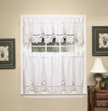 Today'S Curtain Imperial Classic Drawn Cutwork Window Tier, 36-Inch, Beige