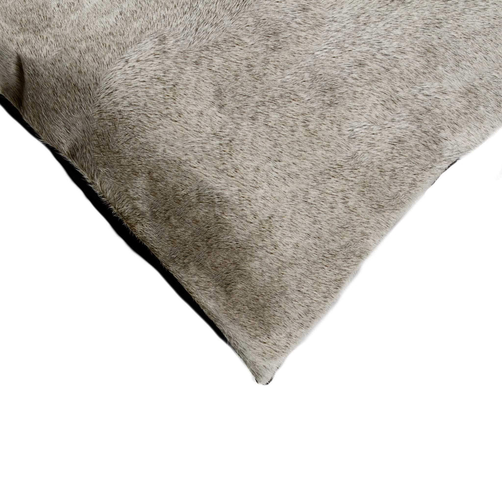 HomeRoots Grey Cowhide, Microsuede, Polyfill 18' X 18' X 5' Gray Cowhide Pillow