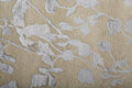 HomeRoots 512552 8 x 10 ft. Tan Silver & Gray Wool Floral Hand Tufted Handmade Rectangle Area Rug