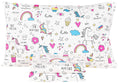 Scientific Sleep Unicorn Like Doughnut Rainbow Cake Popcorn 100% Cotton Cozy Twin Bed Sheet Set, Flat Sheet & Fitted Sheet & Pil