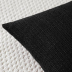 Otostar Linen Throw Pillow Covers Set Of 2 Decorative Square Pillowcases Cushion Covers 16X16 Inch For Home Decor Sofa Bedroom Car 40 X 40 Cm Black