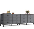 Huuger 70 Inch Dresser For Bedroom, Tv Stand For 65, 75, 80 Inch Tv, 12 Drawer Long Dresser, Large Storage Organizer Unit, Wide