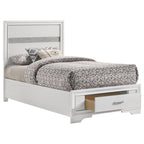 Coaster Home Furnishings Miranda Contemporary Wood Twin Size Storage Panel Bed Frame 50-inch Headboard White 205111T