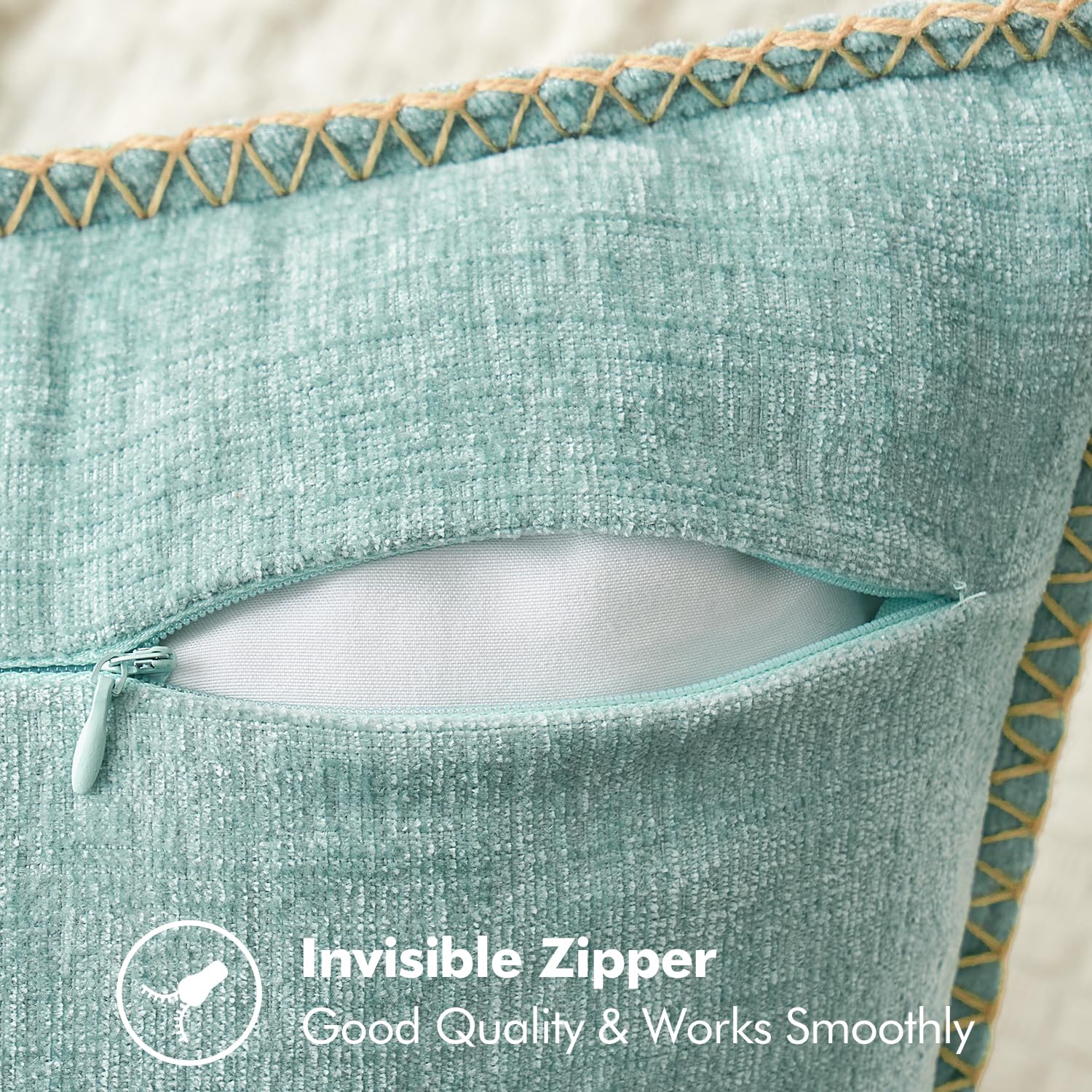 Miulee Pack Of 2 Couch Throw Pillow Covers 24X24 Inch Dark Gray Farmhouse Decorative Pillow Covers With Stitched Edge Soft Chenille Solid Dyed Spring Pillow Covers For Sofa Bed Living Room