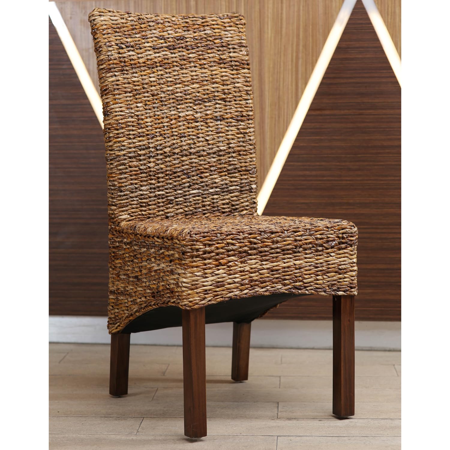 International Caravan Furniture Piece Gaby Woven Banana Dining Chair