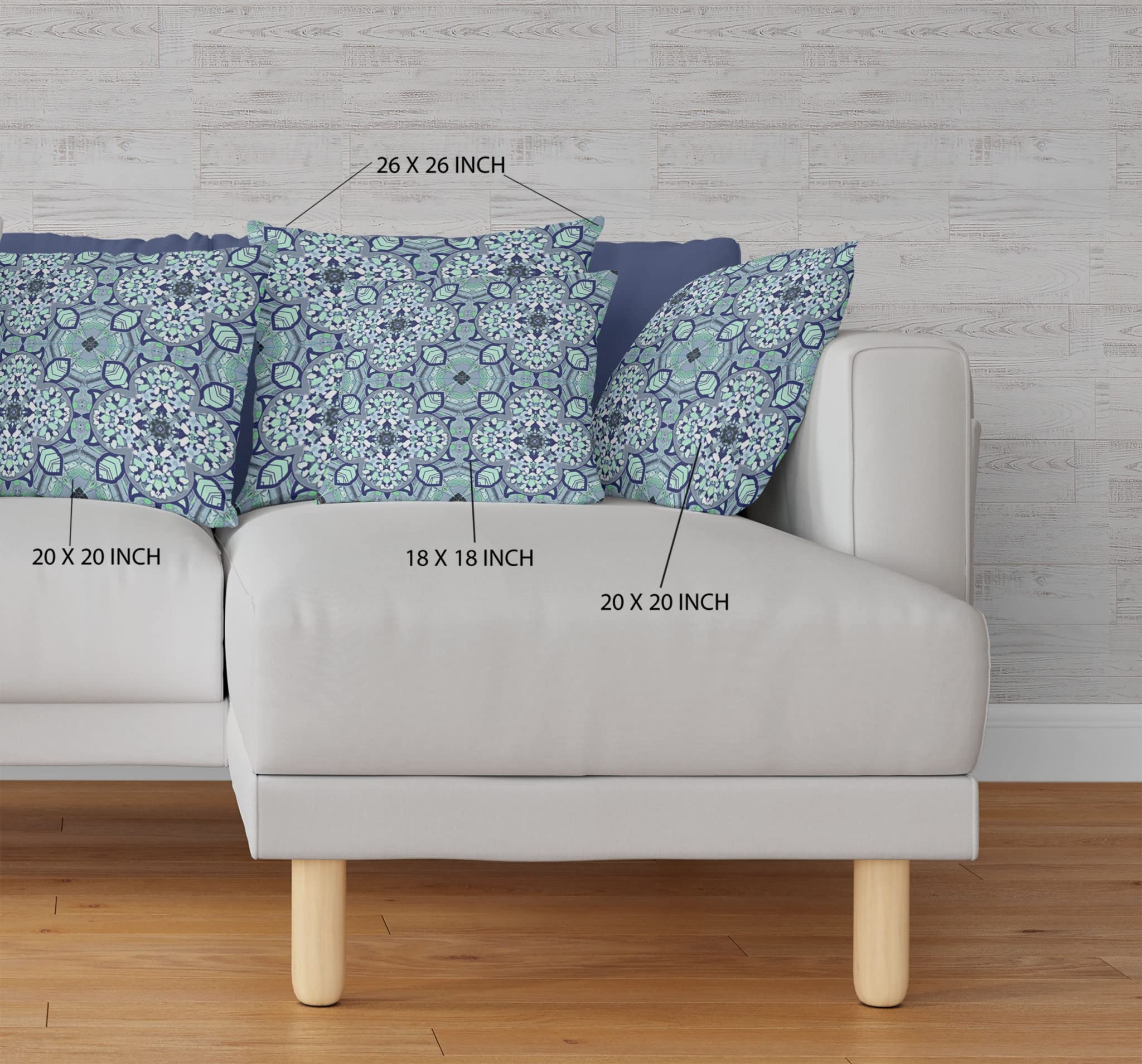 HomeRoots Muted Blue Aqua Blue Aqua Cloverleaf Boho Suede Throw Pillow