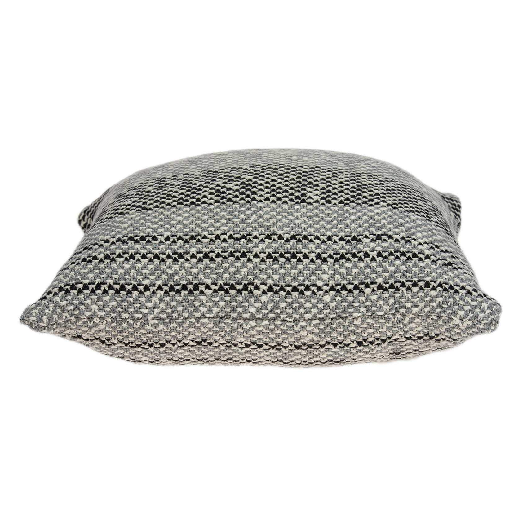 20' X 7' X 20' Clean Transitional Gray Cotton Pillow Cover with Down Insert