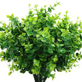 PASYOU Artificial Shrub, Fake Bush Simulation Eucalyptus Grass Greenery Leaves Plastic Plants Indoor Outdoor Outside Home Garden