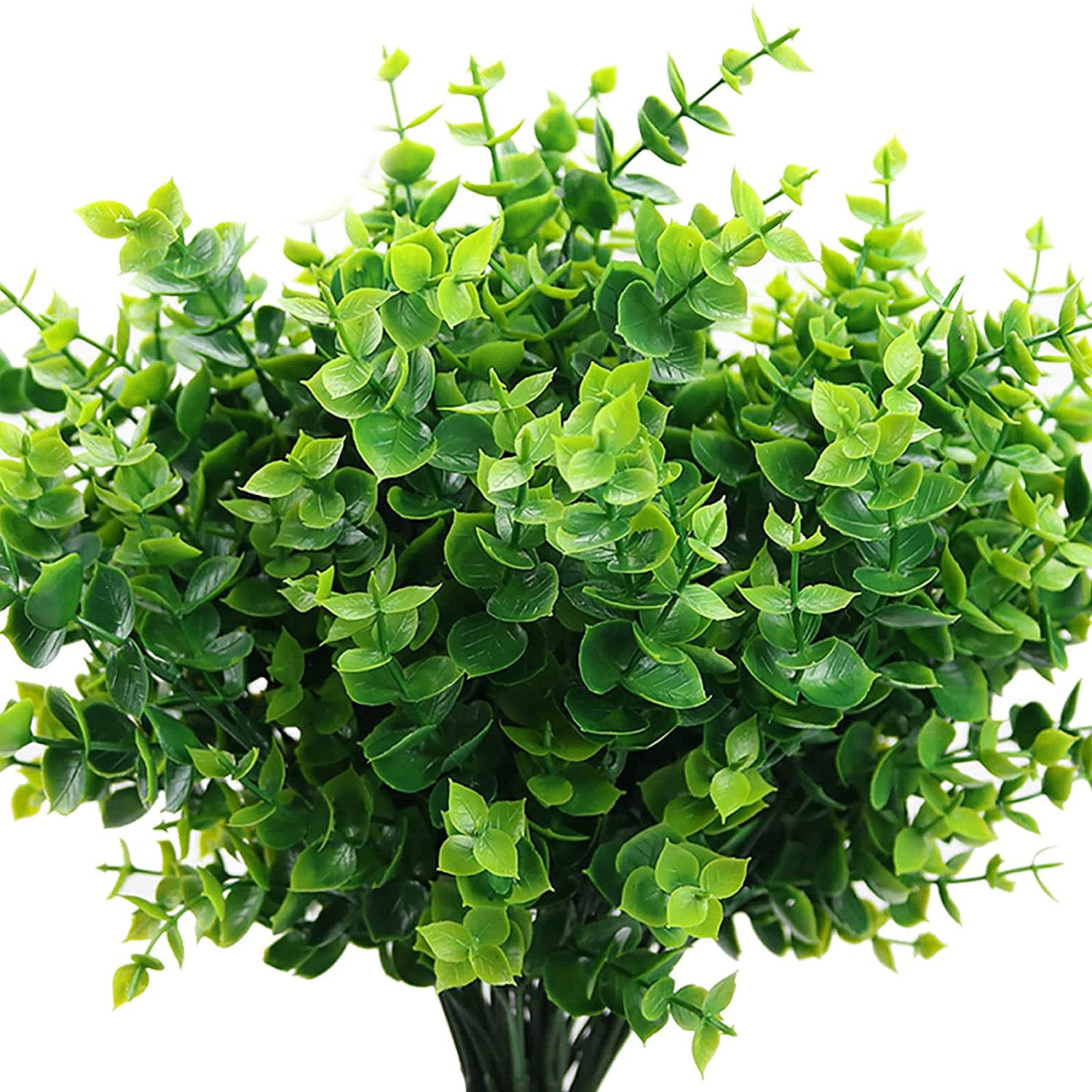PASYOU Artificial Shrub, Fake Bush Simulation Eucalyptus Grass Greenery Leaves Plastic Plants Indoor Outdoor Outside Home Garden
