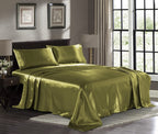 Pure Bedding Satin Pillowcase 2 Pack - Queen Size (20'X30', Sage) - Silky Pillow Cases For Hair And Skin - Satin Pillow Covers