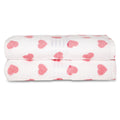 Cackleberry Home Hearts All Over Bathroom Cotton Terry Hand Towels 20 W x 30 L Inches, Set of 2 (Pink)