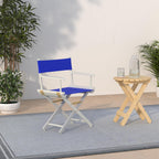 Casual Home 18" Director'S Chair White Frame With Royal Blue Canvas