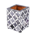 Handicrafts Home Pen Holders Organizers - Pencil Holders And Organizers For Desk - Quatrefoil Slate White