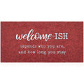 Large Welcome Mat Low Profile Floor Mat Front Doormat, Funny Welcome-Ish Mats Non Slip Absorbent Resist Dirt Entrance Doormats F