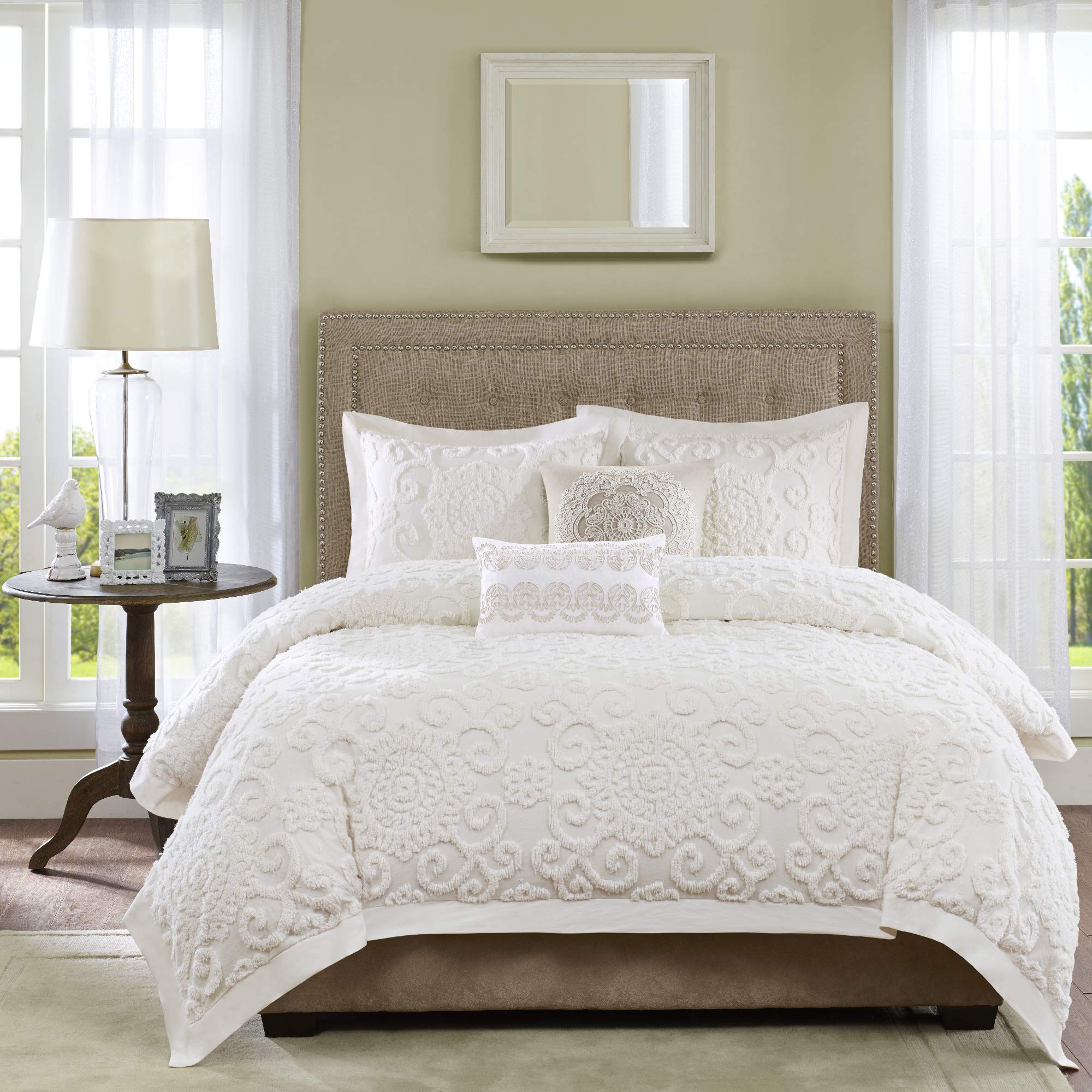 Harbor House 100% Cotton Duvet Set - Trendy Tufted Textured Design, All Season Cozy Bedding Modern Comforter Cover, Matching Sha