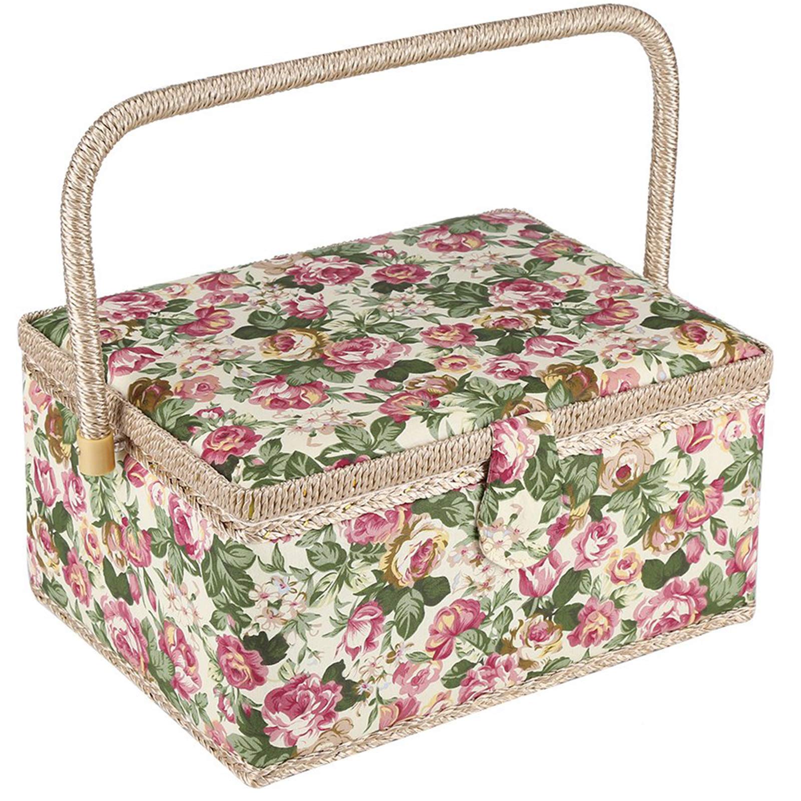 Large Sewing Basket with Accessories, Sewing Organizer Box for Sewing Supplies and DIY Crafting Tools Storage Christmas Gift for