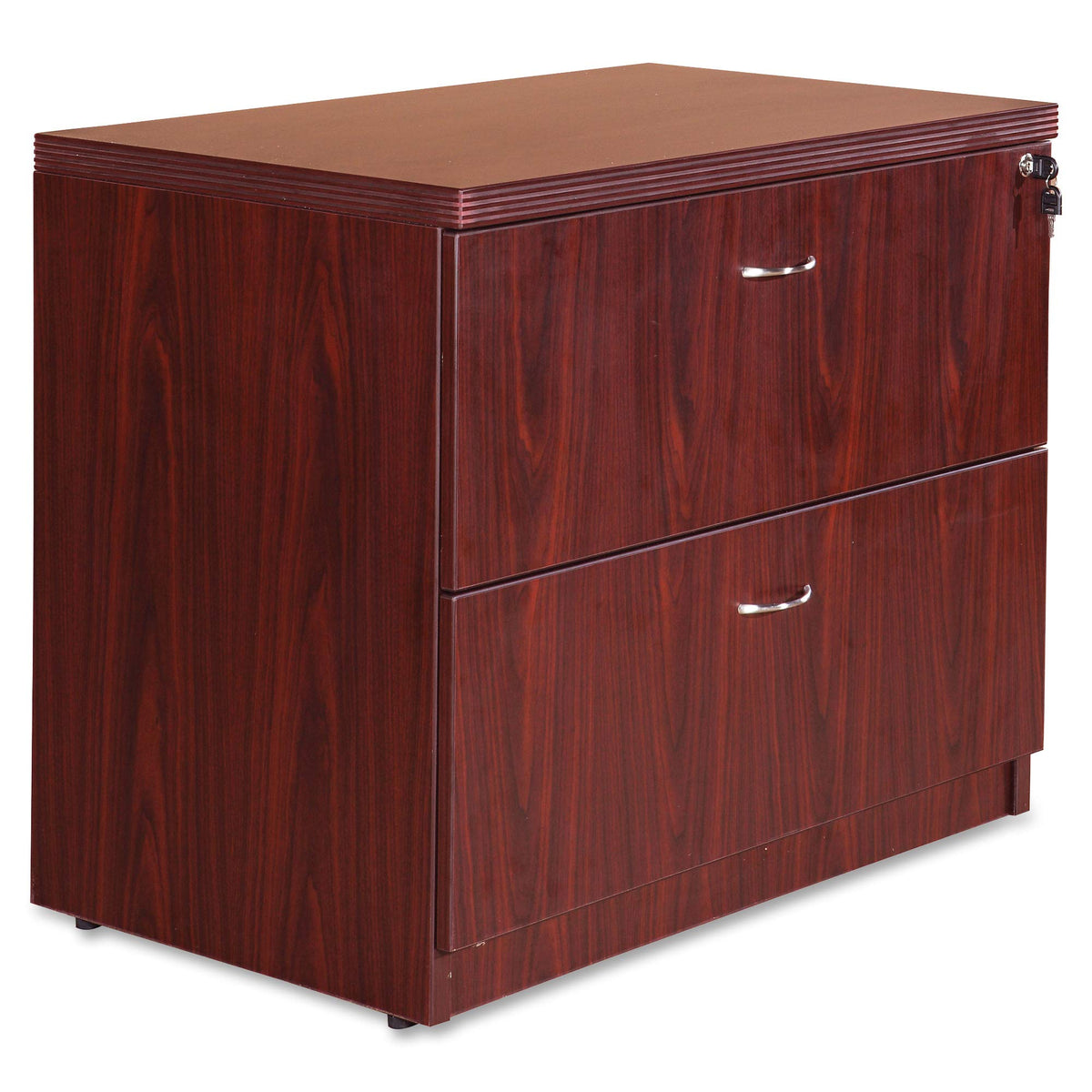 Lorell Chateau Series Mahogany Laminate Desking