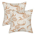 Fall Pillow Covers 18X18 Burnt Orange Pumpkin Decor Throw Pillows Case For Couch Maple Leaves Autumn Harvest Indoor Outdoor Deco
