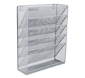 Easypag 5 Slot Wall Hanging File Organizer Vertical Office Desk /Wall Mounted File Holder Paper Organizer With Bottom Flat Tray,