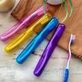 V2H Toothbrush Holder 2 Pcs  Plastic AntiBacterial Travel Protectors for Oral Care  Portable Brush Holder for Bathroom Wall,
