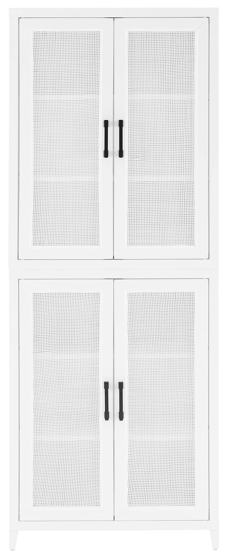 Crosley Furniture Milo Tall Pantry Storage Cabinet With Shelves, Kitchen, Dining, Or Laundry Room, White