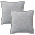 Decoruhome Decorative Outdoor Outdoor Throw Pillow Covers 18X18 Set Of 2, Square Linen Farmhouse Pillow Covers With Stitched Edg